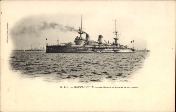 Ak Französische Kriegsschiffe, Cuirassé d'escadre à Tourelles