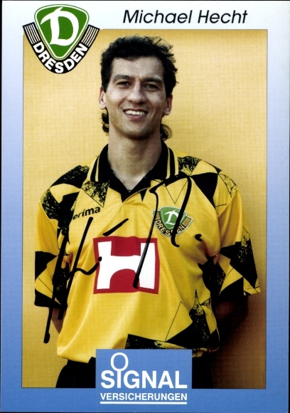 Autogrammkarte Fußballer Michael Hecht, SG Dynamo Dresden, Autogramm