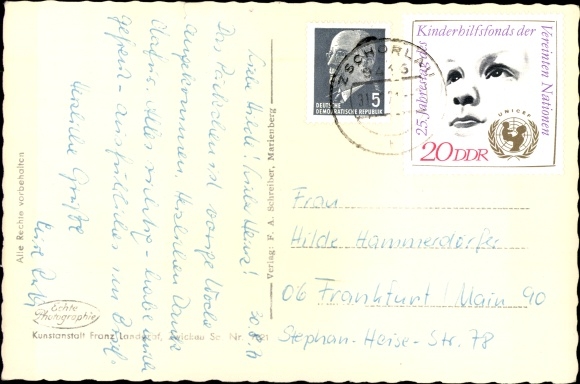 Postcard Marienberg in the Erzgebirge of Saxony, view through the Zschopauer Tor