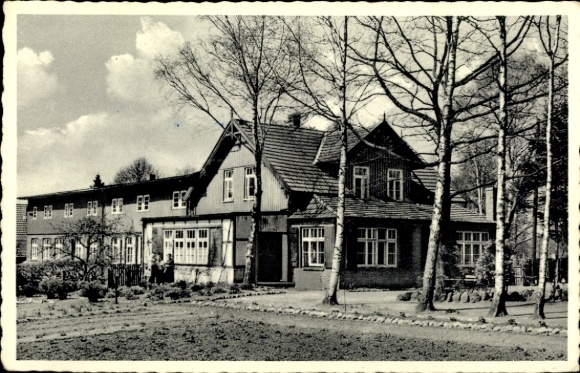 Postcard Salem Jesteburg, Landheim Salem with garden