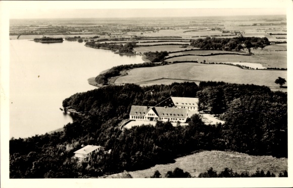 Ak Sankelmark Oeversee in Schleswig Holstein, Grenzakademie, Fliegeraufnahme