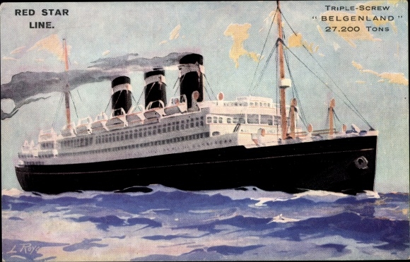 Artist PC passenger steamer Belgenland, Red Star Line