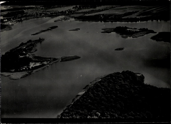 Foto Lychen Uckermark, Fliegeraufnahme, Inseln im Großen Lychensee