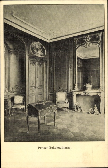 Postcard Parisian Rococo Room, Royal Museum of Decorative Arts