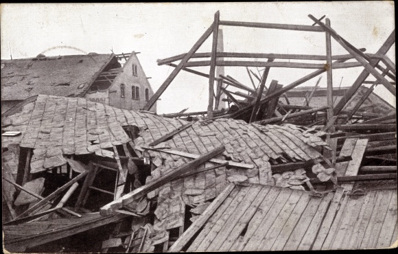 Postcard Furth Chemnitz Sachsen, Fritschings Gut, storm disaster 1916