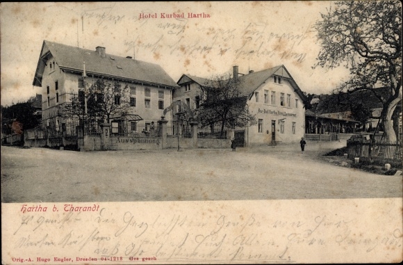 Ak Hartha Hintergersdorf Tharandt im Erzgebirge, Hotel Kurbad Hartha