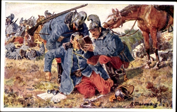 Künstler Ak Marussig, A., KuK Soldaten, Rittmeister Oskar Wawra, Aus dem goldenen Buche der Armee