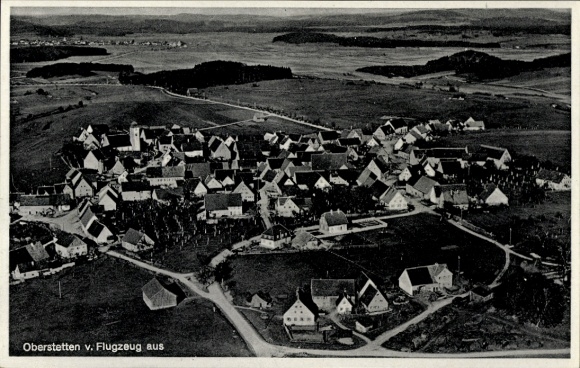 Postcard Oberstetten Niederstetten in Württemberg, aerial photograph