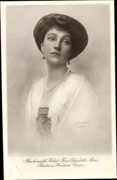 Künstler Ak Fürstin Elisabeth Marie zu Windisch-Graetz, Erzherzogin von Österreich, Portrait