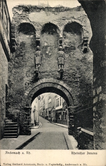 PC Andernach am Rhein, Rheinthor Inneres, historical city view, published by Gerhard Aenstoots