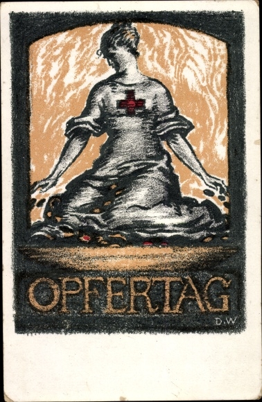 Artist PC Ditz, Walter, day of sacrifice 1917, Bavarian State Committee of the Red Cross