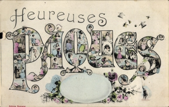 Letters Postcard Congratulations Easter, Easter eggs