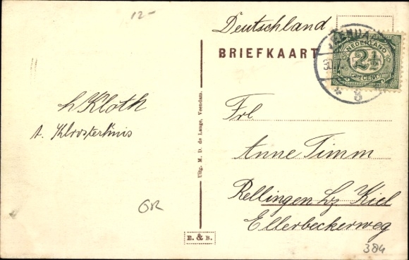 Ak Veendam Groningen Nederland, Kerklaan