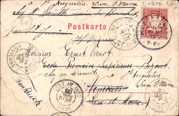 Postcard Munich, Maximilianstraße