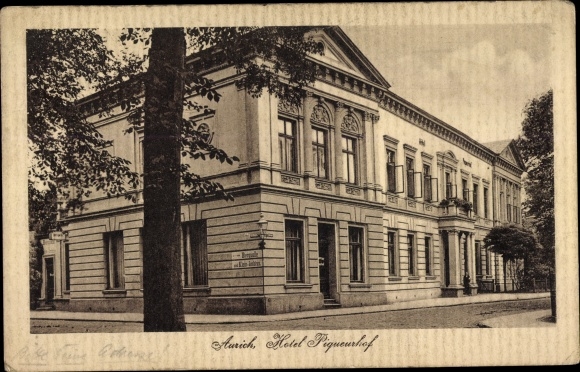 Postcard Aurich in East Friesland, Hotel Piqueurhof