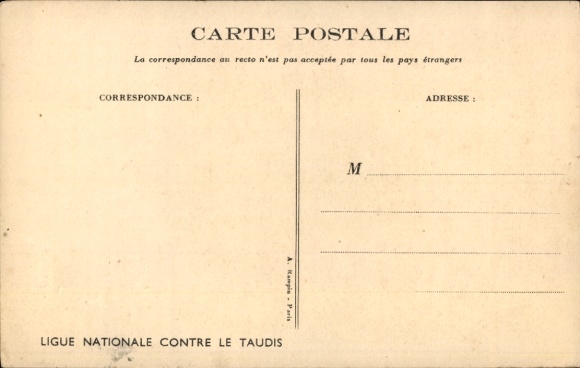 Artist Postcard Poulbot, Francisque, Children and Pig in a Kitchen