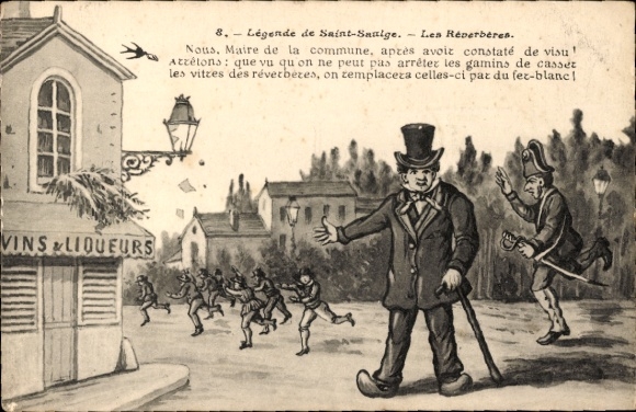 CPA Legende van Saint-Saulge, Les Réverbères
