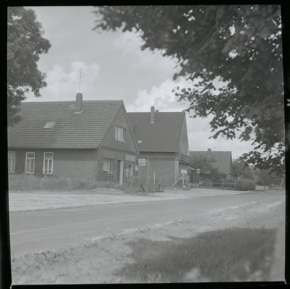 8 celluloid negatives Bokel Beverstedt in Lower Saxony, outdoor pool, street, schools