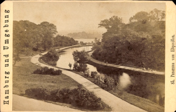 CdV Hamburg Neustadt, panorama seen from the Elbe Pavilion