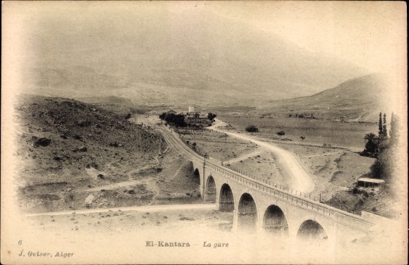 Ak El Kantara Algerije, La Gare