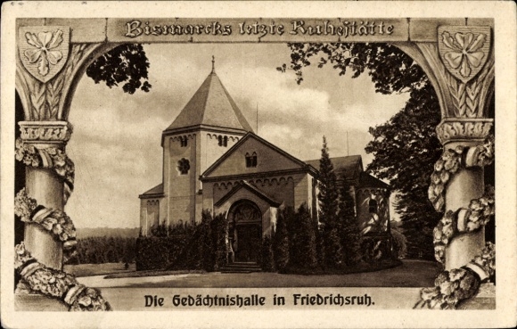 passe-partout Ak Friedrichsruh Aumühle in Lauenburg, Bismarck-herdenkingshal