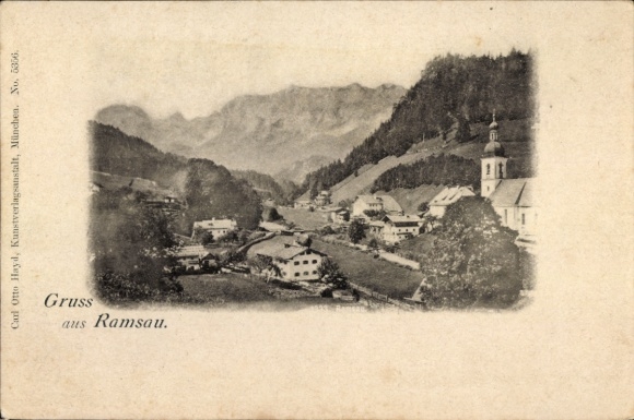 Postcard Ramsau in Berchtesgadener Land Upper Bavaria, general view