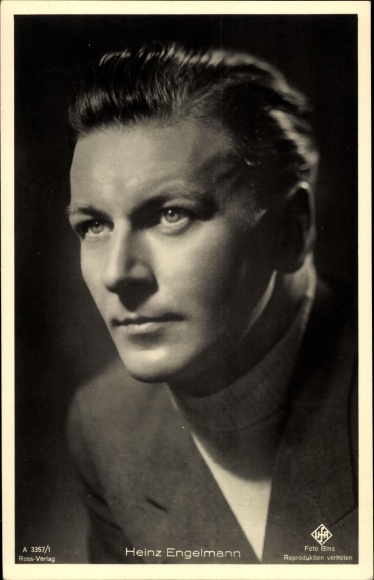 Ak Schauspieler Heinz Engelmann, Portrait, UFA Film, Ross A 3357 1