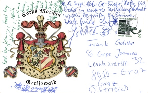 Studentika Ak Greifswald, Corps Marchia, Wappen
