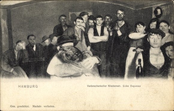 KP Hamburg, piwnica kryminalna, Niedernstrasse, róg Depenau