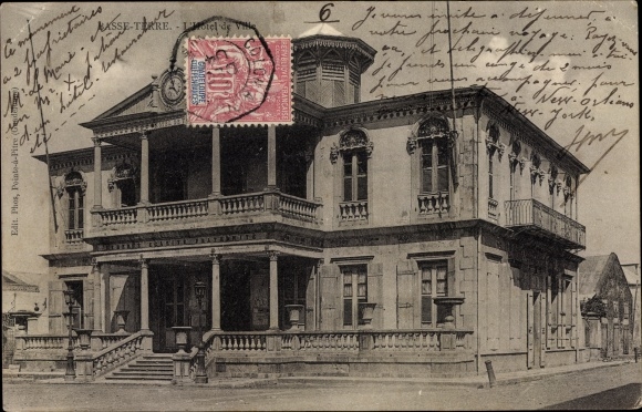 Postcard Basse Terre Guadeloupe, The Town Hall