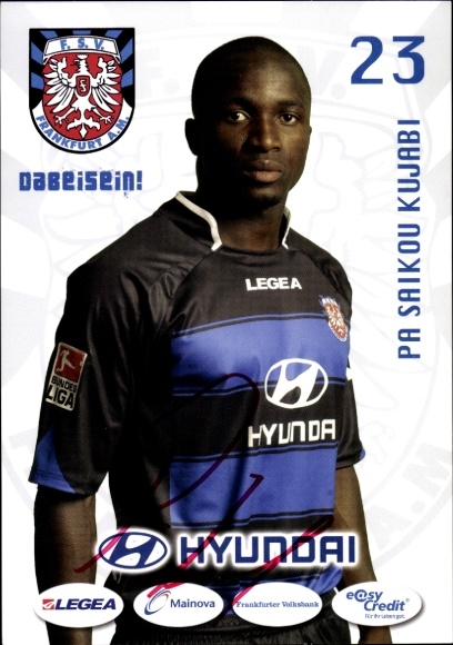 Autogrammkarte Fußballer Pa Saikou Kujabi, FSV Frankfurt, Autogramm