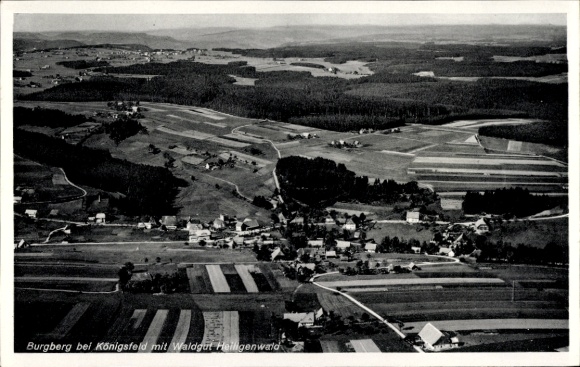 Postcard Burgberg Königsfeld in the Black Forest, aerial photograph