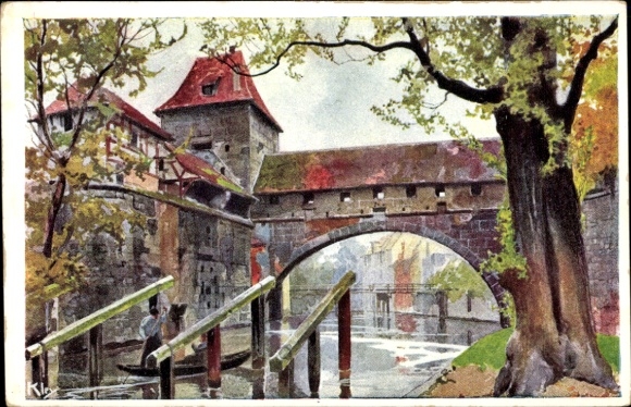 Artist Postcard Kley, Heinrich, Nuremberg in Middle Franconia Bavaria, Casemates