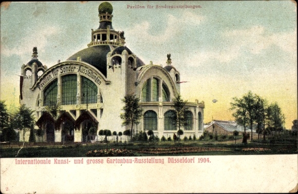 Ak Düsseldorf am Rhein, Gartenbau-Ausstellung 1904, Pavillon, Kunstausstellung