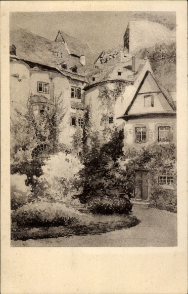Postcard Runkel an der Lahn, castle view