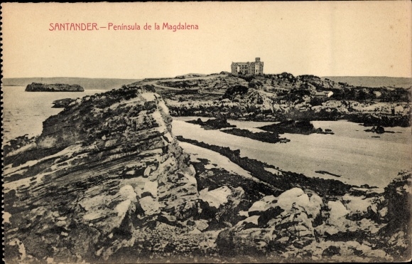 Postcard Santander Cantabria Spain, Peninsula de la Magdalena