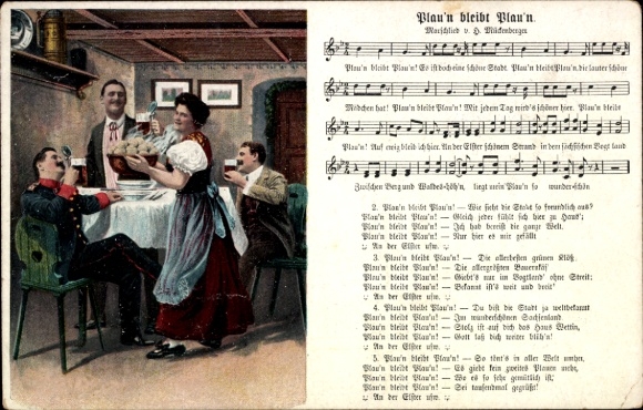 Song Postcard Mückenberger, Hilmar, Plauen in the Vogtland, Plau'n remains Plau'n