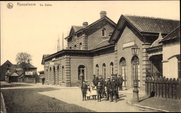 Postcard Roeselare Roeselaere Rousselare Roeselare West Flanders, train station