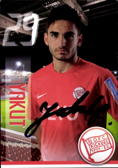 Autogrammkarte Fußballer Baris Yakut, Kickers Offenbach, Autogramm