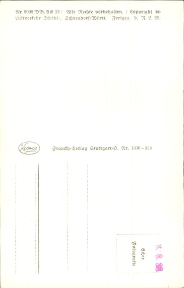 Postcard Salem in the Bodenseekreis, aerial photograph