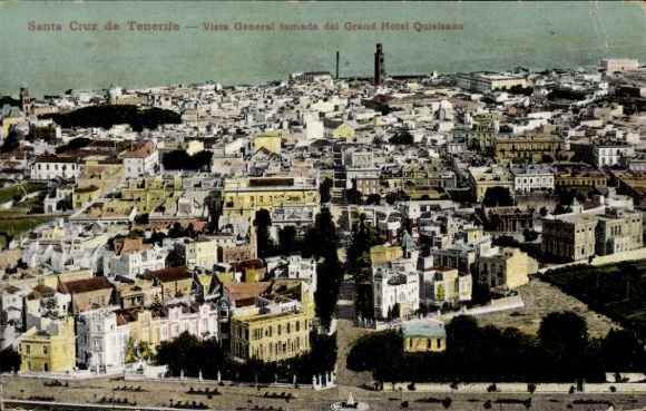 Postcard Santa Cruz de Tenerife Tenerife Islas Canarias España, Vista General Grand Hotel Quisisana