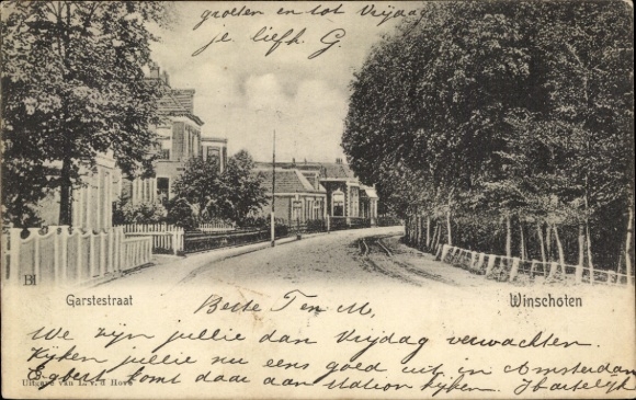 Ak Winschoten Groningen Nederland, Garstestraat