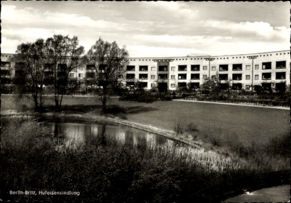 Postcard Berlin Neukölln Britz, Hufeisensiedlung