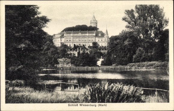 Ansichtkaart Wiesenburg in der Mark, kasteel, kavel aan het water