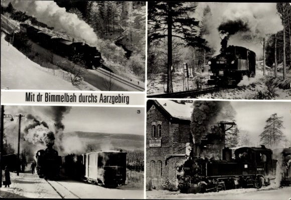 Ak-stoomlocomotieven in het Erzgebirge, Hammerunterwiesenthal, Niederschmiedeberg, Steinbach, Kretscham
