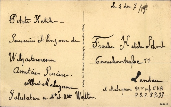 Postcard Wilgartswiesen in the Palatinate, general view