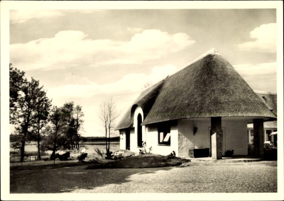 Ak Alt Duvenstedt in Schleswig Holstein, Hotel Töpferhaus, Reetdach