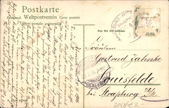 Artist Postcard Worpswede in Lower Saxony, panorama, sunshine