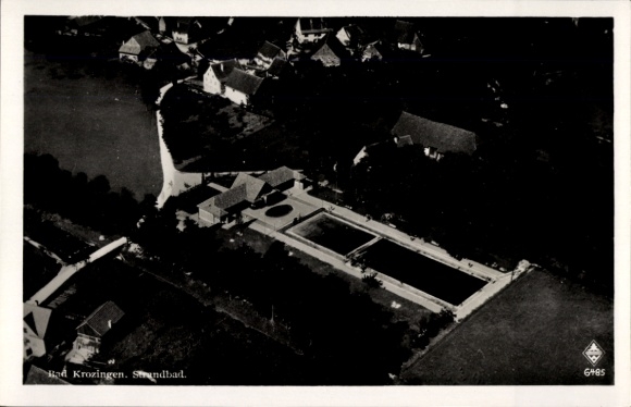 Postcard Bad Krozingen im Breisgau Black Forest, aerial photograph, beach