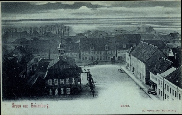 Moonlight PC Boizenburg on the Elbe, market, town hall